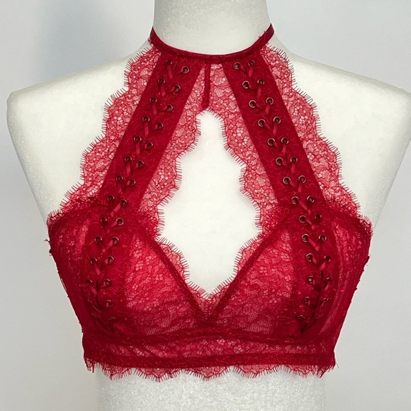 Red Victoria’s Secret Coquette Royalcore Red Bra size Medium - Picture 1 of 7